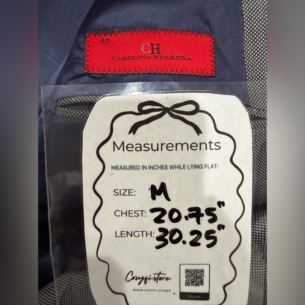 Carolina Herrera Men's Grey 100% Wool 2-Piece Suit Size 40 Made in Portugal - Picture 8 of 12